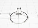 [Video] Silver925 Ring Frame (Prong Setting) Pear shape 8x6mm Rhodium Plated 1pc