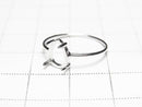 [Video] Silver925 Ring Frame (Prong Setting) Pear shape 8x6mm Rhodium Plated 1pc