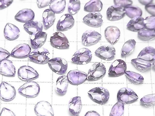 [Video] High Quality Amethyst AAA Loose stone Pear Shape Faceted 9x7mm 5pcs