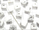 [Video] Howlite Magnesite Cube 6x6x6mm [Half Drilled Hole] 4pcs