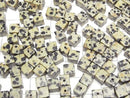 [Video] Dalmatian Jasper Cube 6x6x6mm [Half Drilled Hole] 4pcs