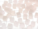 [Video] Rose Quartz AA Cube 6x6x6mm [Half Drilled Hole] 4pcs