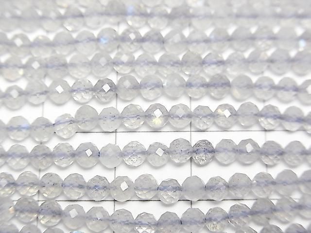 [Video]High Quality! Labradorite AA++ Small Size Faceted Round 3mm 1strand beads (aprx.15inch/36cm)
