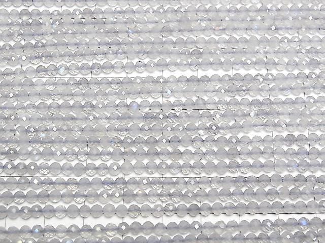 [Video]High Quality! Labradorite AA++ Small Size Faceted Round 3mm 1strand beads (aprx.15inch/36cm)