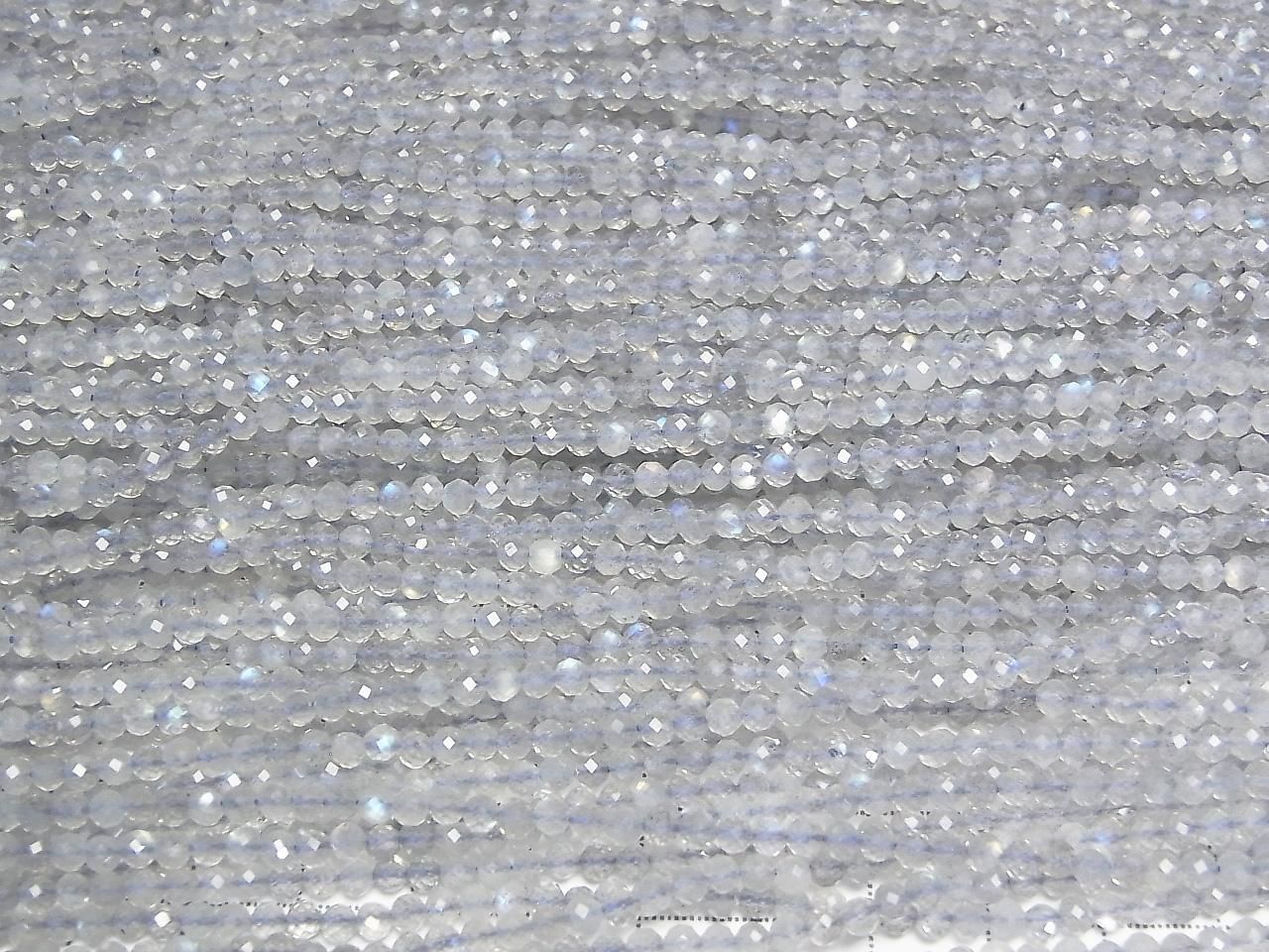 Haute qualité ! Labradorite AA++ Petite taille facettée ronde 3mm 1fil de perles (env. 36cm/15pouces)