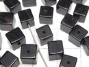 [Video] Onyx Cube 6x6x6mm [Half Drilled Hole] 4pcs