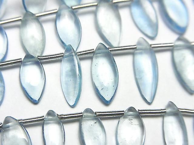 [Video] Aquamarine AA++ Marquise (Smooth) 1strand beads (25 pcs)