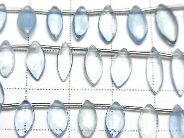 [Video] Aquamarine AA++ Marquise (Smooth) 1strand beads (25 pcs)