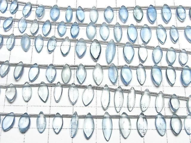 [Video] Aquamarine AA++ Marquise (Smooth) 1strand beads (25 pcs)