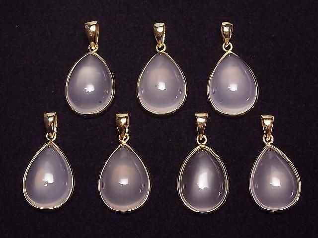 [Video] Star Rose Quartz AAA Pear Shape 19x14mm Pendant 18KGP 1pc
