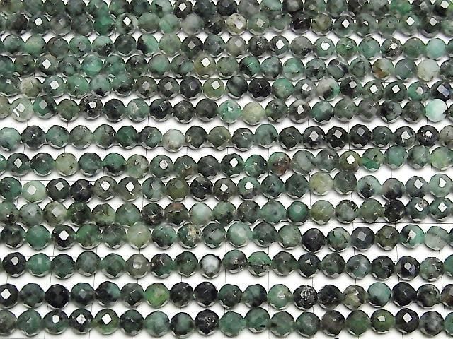 [Video] High Quality! Brazilian Emerald AA Faceted Round 6mm half or 1strand beads (approx. 15 inches/36 cm)