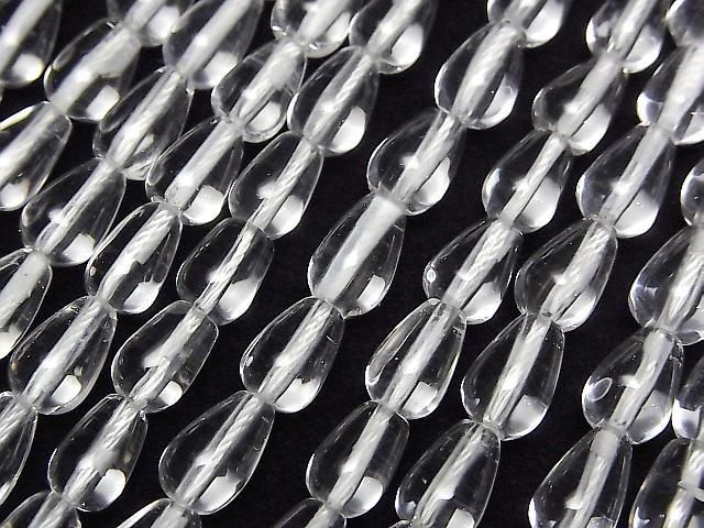 [Video] Crystal AAA- Vertical Hole Drop (Smooth) 9x6x6mm half or 1strand beads (approx. 15inch/38cm)