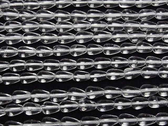 [Video] Crystal AAA- Vertical Hole Drop (Smooth) 9x6x6mm half or 1strand beads (approx. 15inch/38cm)