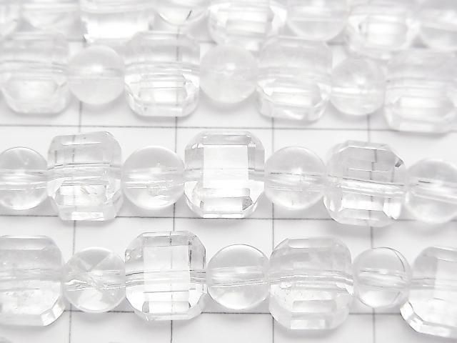 [Video] High Quality! Crystal AA++ Cube Shape 8mm & Round 6mm half or 1strand beads (approx. 15inch/36cm)