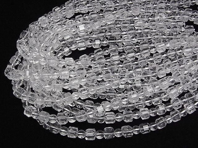 [Video] High Quality! Crystal AA++ Cube Shape 8mm & Round 6mm half or 1strand beads (approx. 15inch/36cm)