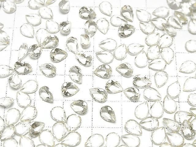 [Video]High Quality Scapolite Loose stone Pear shape Faceted 7x5mm 2pcs