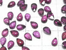[Video]High Quality Rhodolite Garnet AAA Pear shape Cabochon 6x4mm 3pcs
