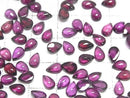 [Video]High Quality Rhodolite Garnet AAA Pear shape Cabochon 6x4mm 3pcs