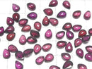 [Video]High Quality Rhodolite Garnet AAA Pear shape Cabochon 7x5mm 2pcs