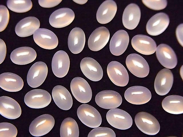 [Video] Pink Chalcedony AAA Oval Cabochon 6x4mm 10pcs