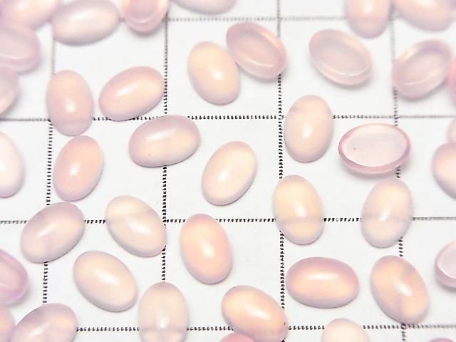 [Video] Pink Chalcedony AAA Oval Cabochon 6x4mm 10pcs