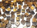 [Video] Yellow Tiger's Eye AA+ Cube 8x8x8mm [Half Drilled Hole] 4pcs