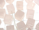 [Video]Rose Quartz AA Cube 8x8x8mm [Half Drilled Hole] 4pcs