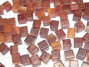 [Video] Red Agate Cube 8x8x8mm [Half Drilled Hole] 4pcs