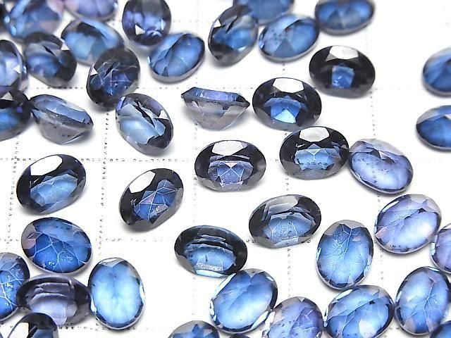 [Video] Blue Flash Crystal AAA- Loose stone Oval Faceted 8x6mm 3pcs