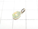 [Video][Japan] Ethiopian Opal AAA Oval Pendant 7x5mm [18K Yellow Gold] 1pc