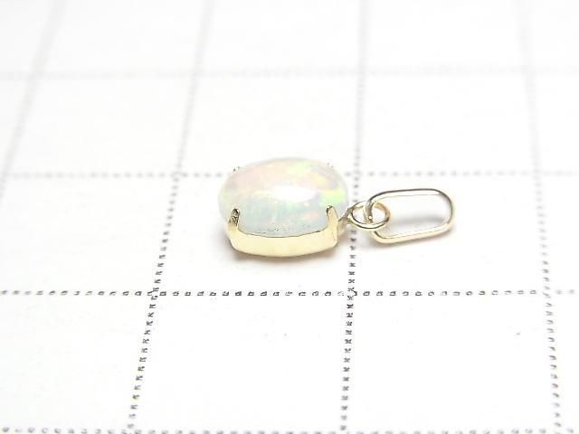 [Video][Japan] Ethiopian Opal AAA Oval Pendant 7x5mm [18K Yellow Gold] 1pc