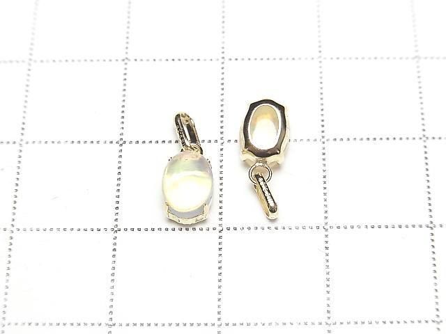 [Video][Japan] Ethiopian Opal AAA Oval Pendant 7x5mm [18K Yellow Gold] 1pc