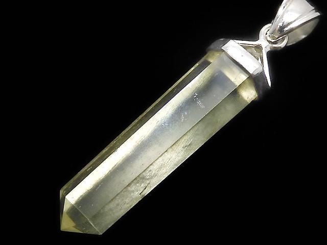 [Video][One of a kind] Libyan Desert Glass Double Point Pendant Silver925 NO.2