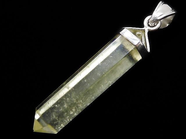[Video][One of a kind] Libyan Desert Glass Double Point Pendant Silver925 NO.5