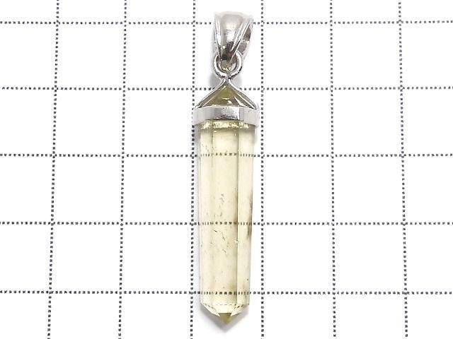 [Video][One of a kind] Libyan Desert Glass Double Point Pendant Silver925 NO.6