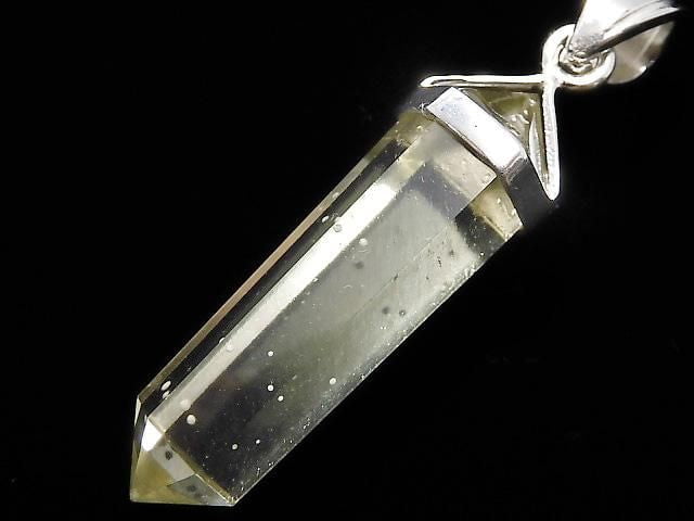 [Video][One of a kind] Libyan Desert Glass Double Point Pendant Silver925 NO.9