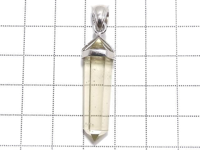 [Video][One of a kind] Libyan Desert Glass Double Point Pendant Silver925 NO.9