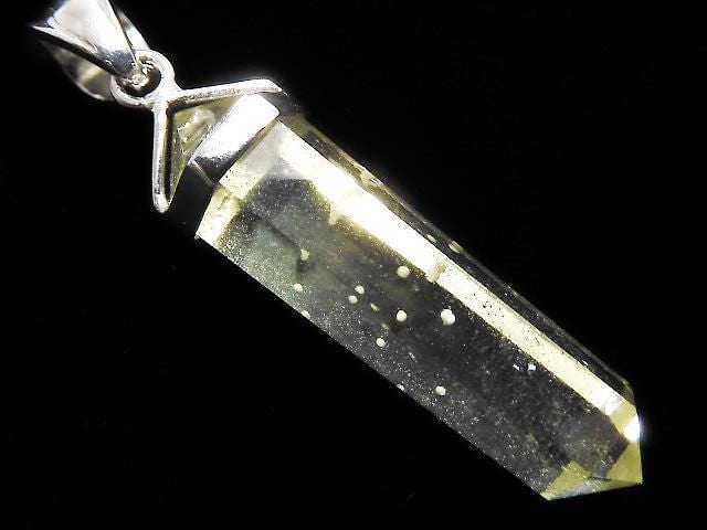 [Video][One of a kind] Libyan Desert Glass Double Point Pendant Silver925 NO.10