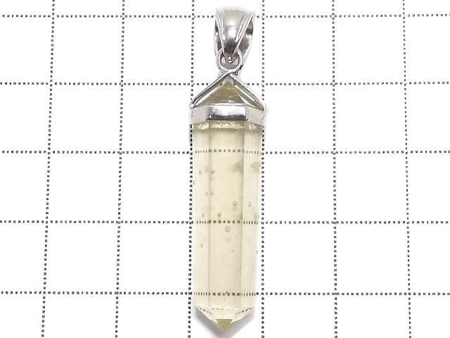 [Video][One of a kind] Libyan Desert Glass Double Point Pendant Silver925 NO.10