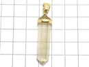 [Video][One of a kind] Libyan Desert Glass Double Point Pendant 18KGP NO.19