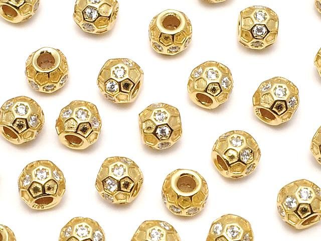 Silver925 Rondelle 4x4x4mm(with CZ) 18KG 2pcs