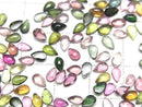 [Video] High Quality Multicolor Tourmaline AAA- Pear Shape Cabochon 5x3mm 10pcs