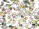 [Video] High Quality Multicolor Tourmaline AAA- Pear Shape Cabochon 5x3mm 10pcs