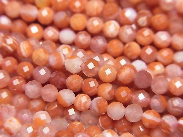 [Video] High Quality! Red Agate (Southern Red Agate) Faceted Round 3mm 1strand beads (approx. 15 inches/36 cm)