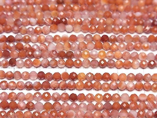 [Video] High Quality! Red Agate (Southern Red Agate) Faceted Round 3mm 1strand beads (approx. 15 inches/36 cm)