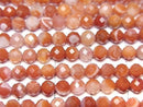 [Video] High Quality! Red Agate (Southern Red Agate) Faceted Round 4mm 1strand beads (approx. 15 inches/36 cm)