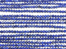 [Video]High Quality! Lapislazuli AA++ Faceted Round 2mm 1strand beads (aprx.15inch/37cm)