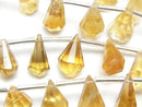 [Video] Citrine AA++ Rough Drop Faceted Briolette 1strand beads (8pcs)
