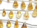 [Video] Citrine AA++ Rough Drop Faceted Briolette 1strand beads (8pcs)