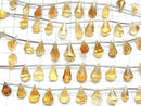 [Video] Citrine AA++ Rough Drop Faceted Briolette 1strand beads (8pcs)